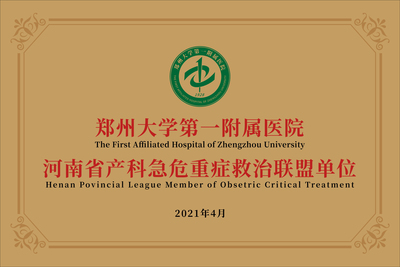 郑州大学第一附属医院河南省产科急危重症救治联盟单位